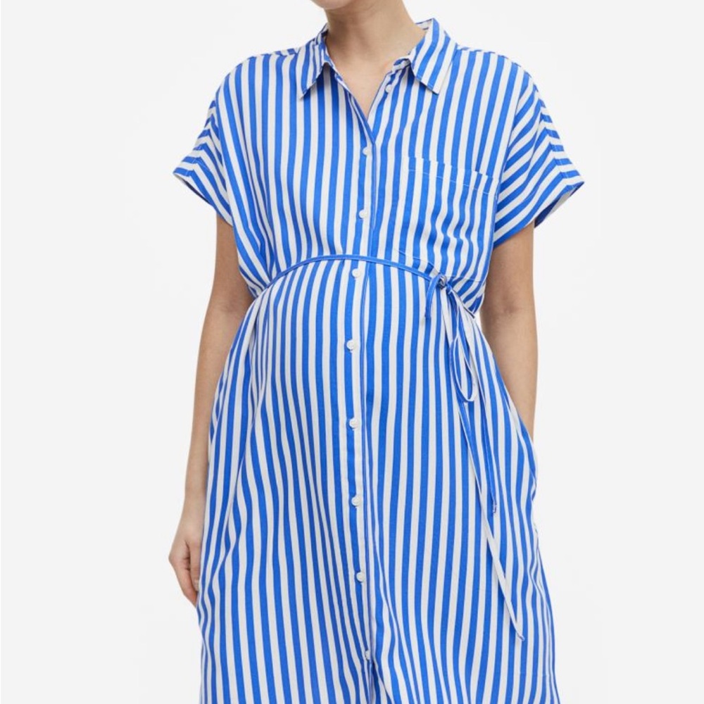 H&M MAMA Tie belt shirt dress - Picture 4 of 7
